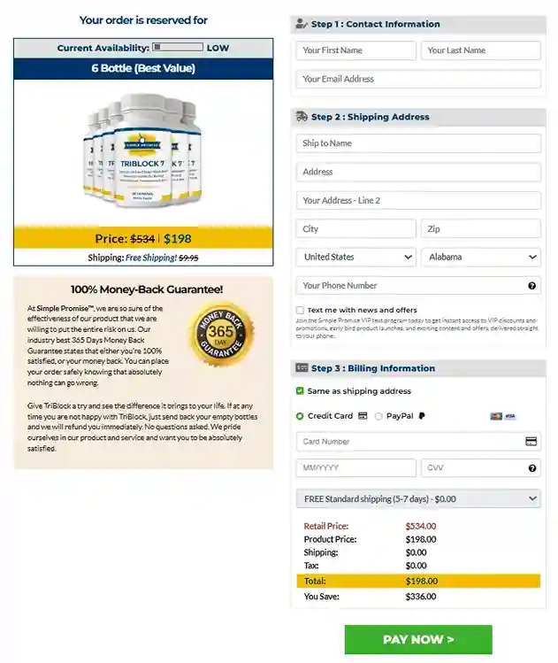 TriBlock 7 TriBlock 7 Order Page